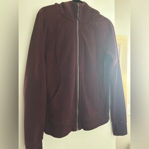 EUC Lululemon Scuba Full Zip Hoodie - Burgundy - Size 10